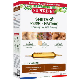 SHIITAKE, REISHI Y MAITAKE 20 AMPOLLAS SUPERDIET
