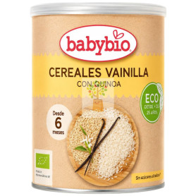PAPILLA DE CEREALES CON QUINOA SABOR VAINILLA 220G BABYBIO