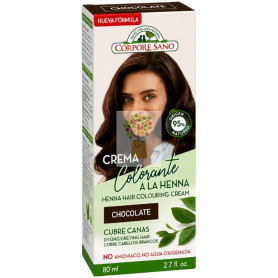 CREMA COLORANTE A LA HENNA COLOR CHOCOLATE 80ML CORPORE SANO