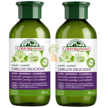 CHAMPÚ DE CAMOMILA CABELLOS DELICADOS 300+300ML CORPORE SANO