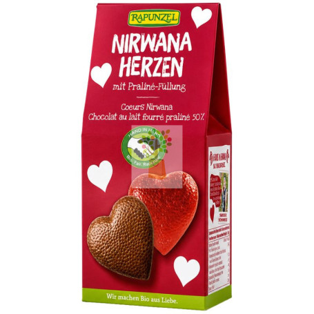 CORAZONES DE CHOCOLATE NIRVANA 8X16G RAPUNZEL