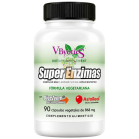 SUPER ENZIMAS VEGETALES CON DIGEZYME 90 CÁPSULAS VBYOTICS