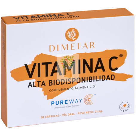 VITAMINA C-500 PUREWAY 30 CÁPSULAS DIMEFAR