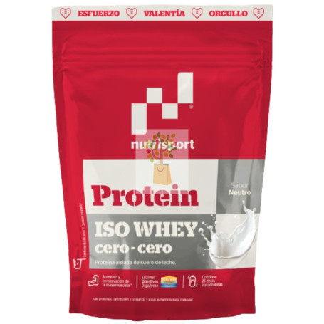 ISO WHEY CERO-CERO SABOR NEUTRO 450G NUTRISPORT