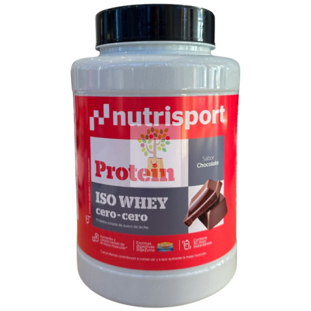 ISO WHEY CERO-CERO SABOR CHOCOLATE 900G NUTRISPORT