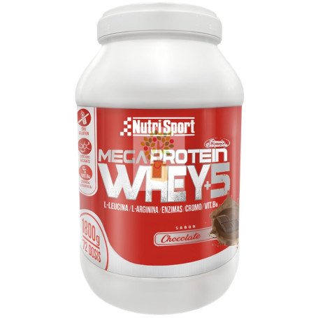 MEGA PROTEIN WHEY +5 SABOR CHOCOLATE 1800G NUTRISPORT