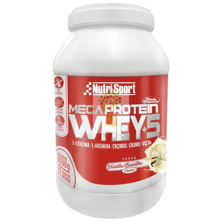 MEGA PROTEIN WHEY +5 SABOR VAINILLA 1800G NUTRISPORT