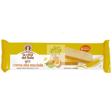 WAFER DE AVELLANAS BIO 125G LA CITTÀ DEL SOLE