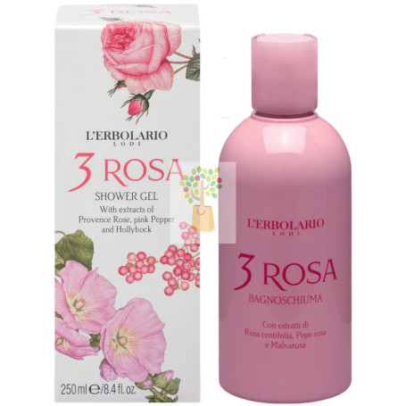3 ROSAS GEL DE DUCHA 250ML L´ERBOLARIO