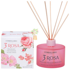 3 ROSAS AMBIENTADOR MIKADO 200ML L´ERBOLARIO