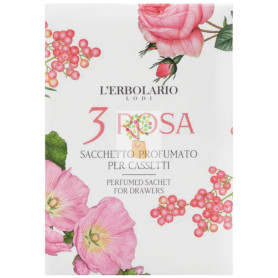 3 ROSAS SAQUITO PERFUMADO PARA CAJONES L´ERBOLARIO