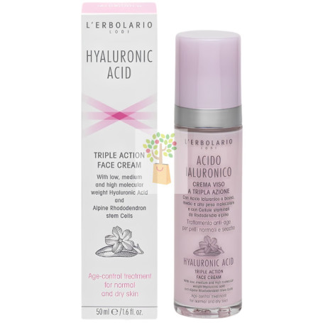 ÁCIDO HIALURÓNICO CREMA FACIAL PIEL NORMAL/SECA 50ML L´ERBOLARIO