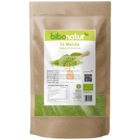 TÉ MATCHA PREMIUM EN POLVO ECO 70G BIBONATUR