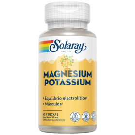 MAGNESIO Y POTASIO 60 CÁPSULAS VEGETALES SOLARAY