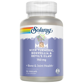 MSM CON CÚRCUMA, BOSWELLIA Y HARPAGOFITO 90 CÁPSULAS SOLARAY
