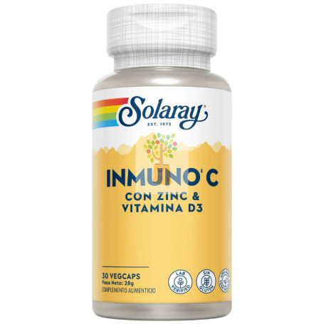 IMMUNO C (C+D3+ZINC) 30 CÁPSULAS VEGETALES SOLARAY