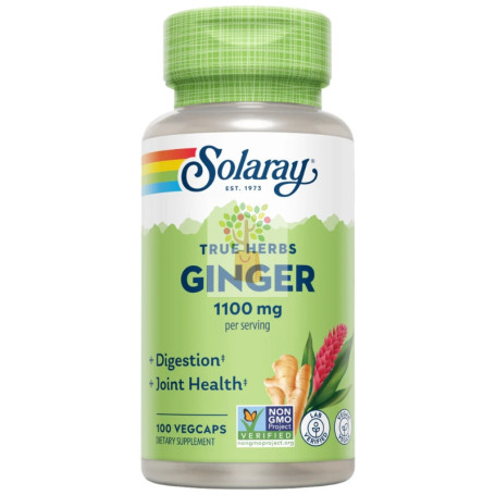 RAÍZ DE JENGIBRE 550MG 100 CÁPSULAS VEGETALES SOLARAY