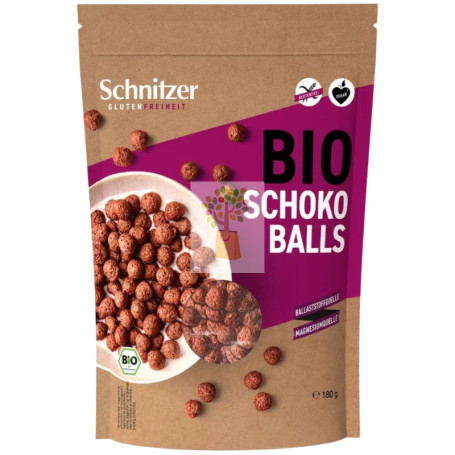 BOLITAS CRUJIENTES DE MAÍZ CON CHOCO SIN GLUTEN 180G SCHNITZER