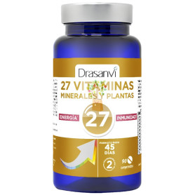 27 VITAMINAS+MINERALES ENERGÍA-INMUNIDAD 90 COMPRIMIDOS DRASANVI