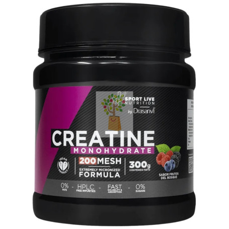 CREATINA 200MESH FRUTOS DEL BOSQUE 300G DRASANVI SPORT LIVE