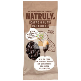 CACAHUETE RECUBIERTO DE CHOCOLATE NEGRO 50G NATRULY