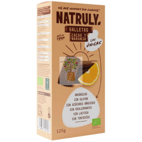 GALLETAS SABOR CACAO Y NARANJA BIO 125G NATRULY