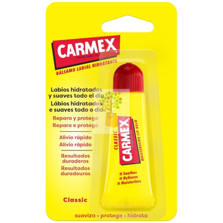 TUBO BÁLSAMO LABIAL HIDRATANTE CLÁSICO SPF15 10G CARMEX
