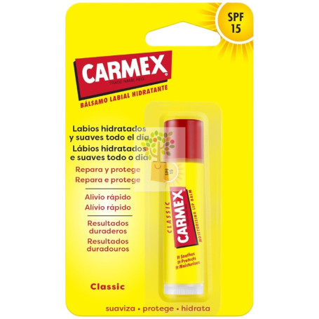 STICK BÁLSAMO LABIAL HIDRATANTE CLÁSICO SPF15 4,25G CARMEX