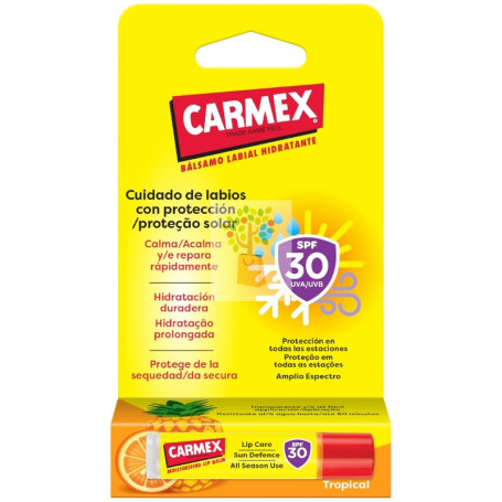 STICK BÁLSAMO LABIAL HIDRATANTE TROPICAL SPF30 4,25G CARMEX