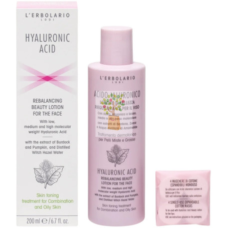 ÁCIDO HIALURÓNICO LOCIÓN FACIAL REEQUILIBRANTE 200ML L´ERBOLARIO