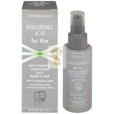 ÁC. HIALURÓNICO HOMBRE BÁLSAMO CARA-PELO-BARBA 100ML L´ERBOLARIO