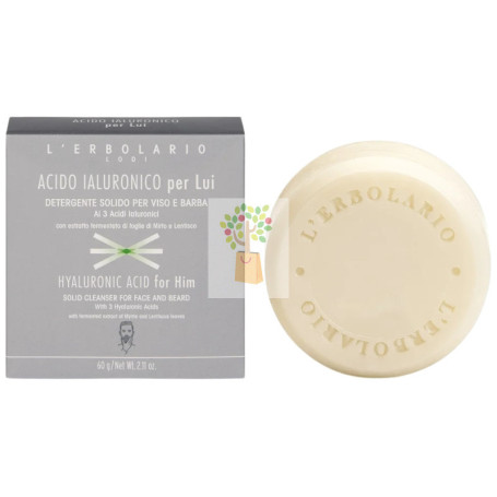 ÁCIDO HIALURÓNICO HOMBRE JABÓN SÓLIDO FACIAL 60G L´ERBOLARIO