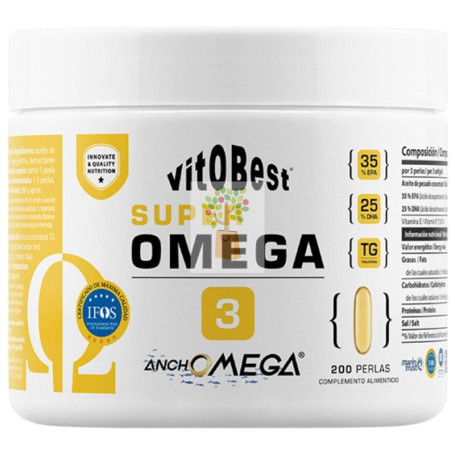 SUPER OMEGA 3 ANCHOMEGA 200 PERLAS VIT.O.BEST