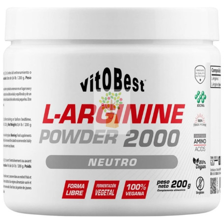 L-ARGININE 2000 EN POLVO SABOR NEUTRO 200G VIT.O.BEST