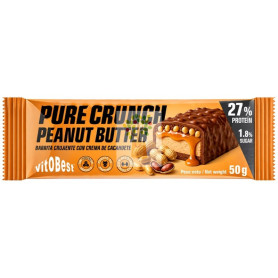 BARRITA PROTEICA CRUJIENTE CON CREMA DE CACAHUETE 50G VIT.O.BEST