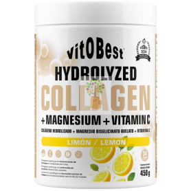 HYDROLYZED COLLAGEN + MG + VIT C SABOR LIMÓN 450G VIT.O.BEST