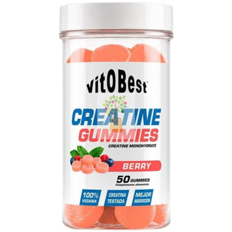 CREATINE GUMMIES SABOR FRUTOS ROJOS 50 GOMINOLAS VIT.O.BEST