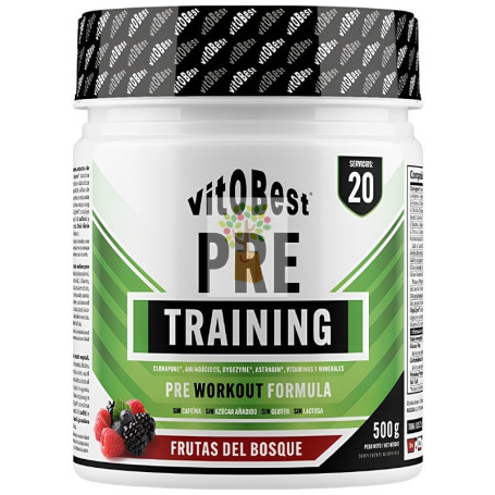 PRE TRAINING SABOR FRUTAS DEL BOSQUE 500G VIT.O.BEST