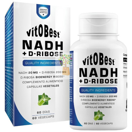 NADH + D-RIBOSE 60 CÁPSULAS VEGETALES VIT.O.BEST