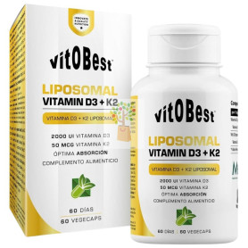 LIPOSOMAL VITAMIN D3 + K2 60 CÁPSULAS VEGETALES VIT.O.BEST