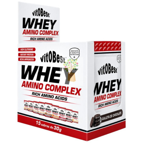 WHEY AMINO COMPLEX GALLETA NEGRA CON NATA 15 SOBRES VIT.O.BEST