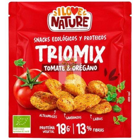 SNACK PROTEIN TRIOMIX DE TOMATE Y ORÉGANO 70G I LOVE NATURE