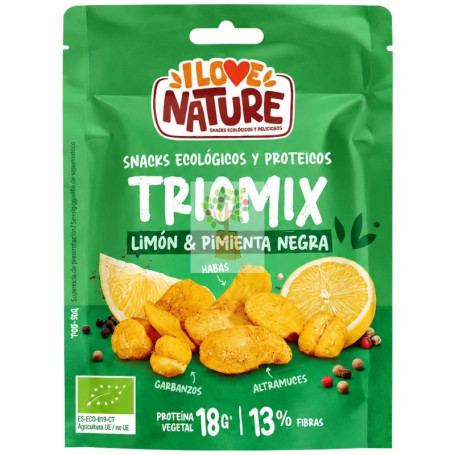 SNACK PROTEIN TRIOMIX DE LIMÓN Y PIMIENTA 30G I LOVE NATURE