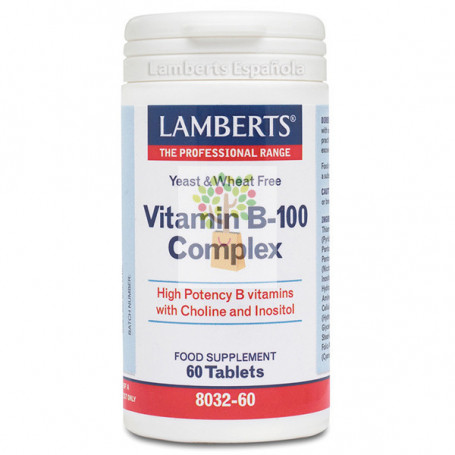 COMPLEJO DE VITAMINAS B-100 60 TABLETAS LAMBERTS