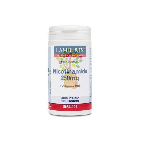 NICOTINAMIDA 250Mg. (VITAMINA B3) 100 TABLETAS LAMBERTS