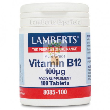 VITAMINA B12 100µg 100 TABLETAS LAMBERTS