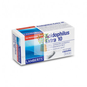 ACIDOPHILUS EXTRA 10 (10.000 MILLONES/CAP) 60 CAPSULAS LAMBERTS