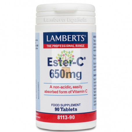 ESTER-C 650Mg. 90 TABLETAS LAMBERTS