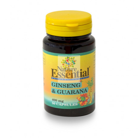 GINSENG Y GUARANA 400Mg.. 50 CAPSULAS NATURE ESSENTIAL