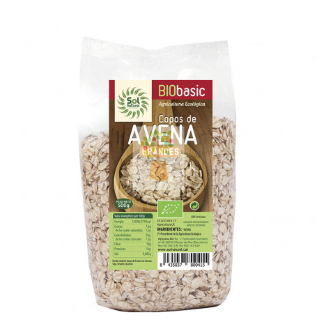 COPOS DE AVENA GRANDES BIO 500Gr. SOL NATURAL